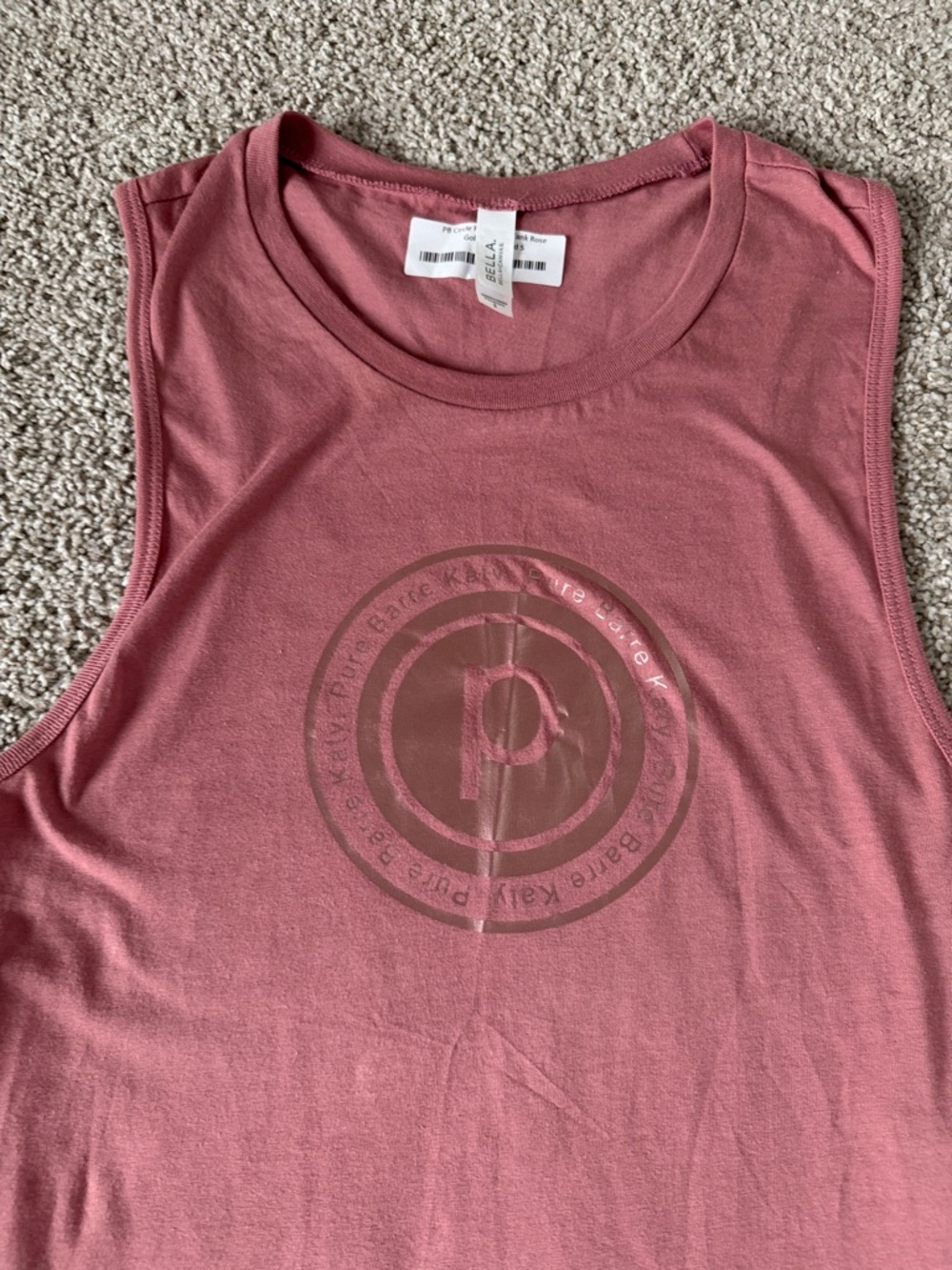 Pure Barre Rose Logo Tank S